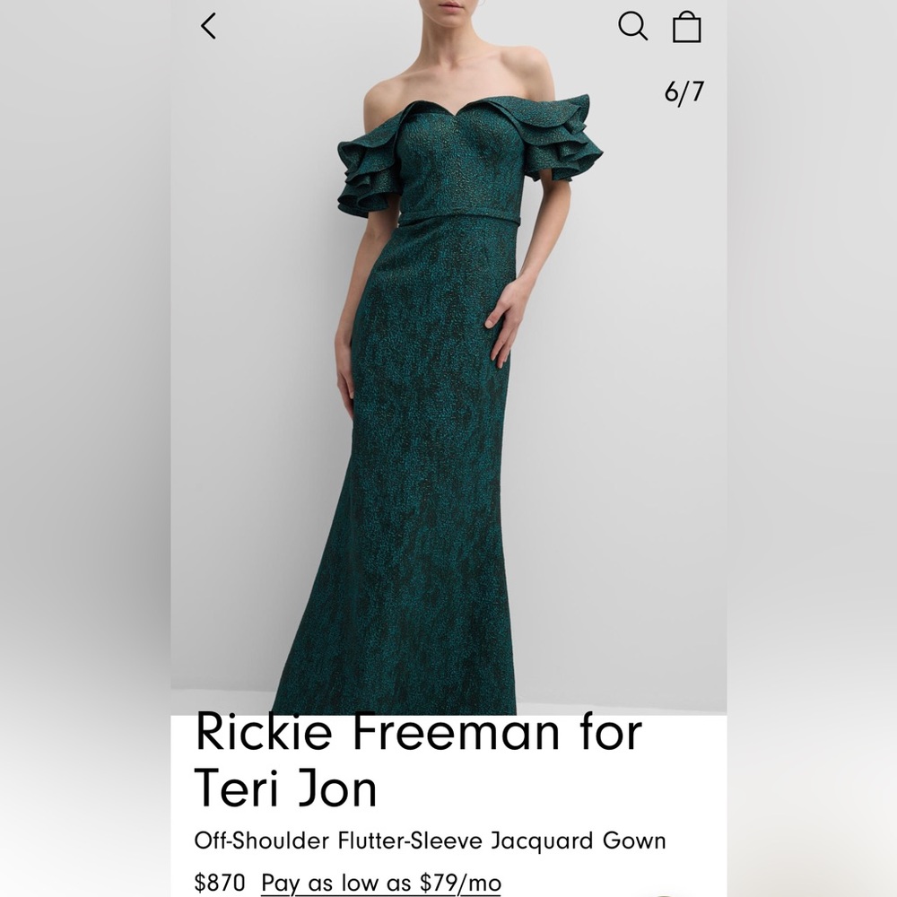Teri Jon evening gown. Size 8. Worn once. Colors are amazing.